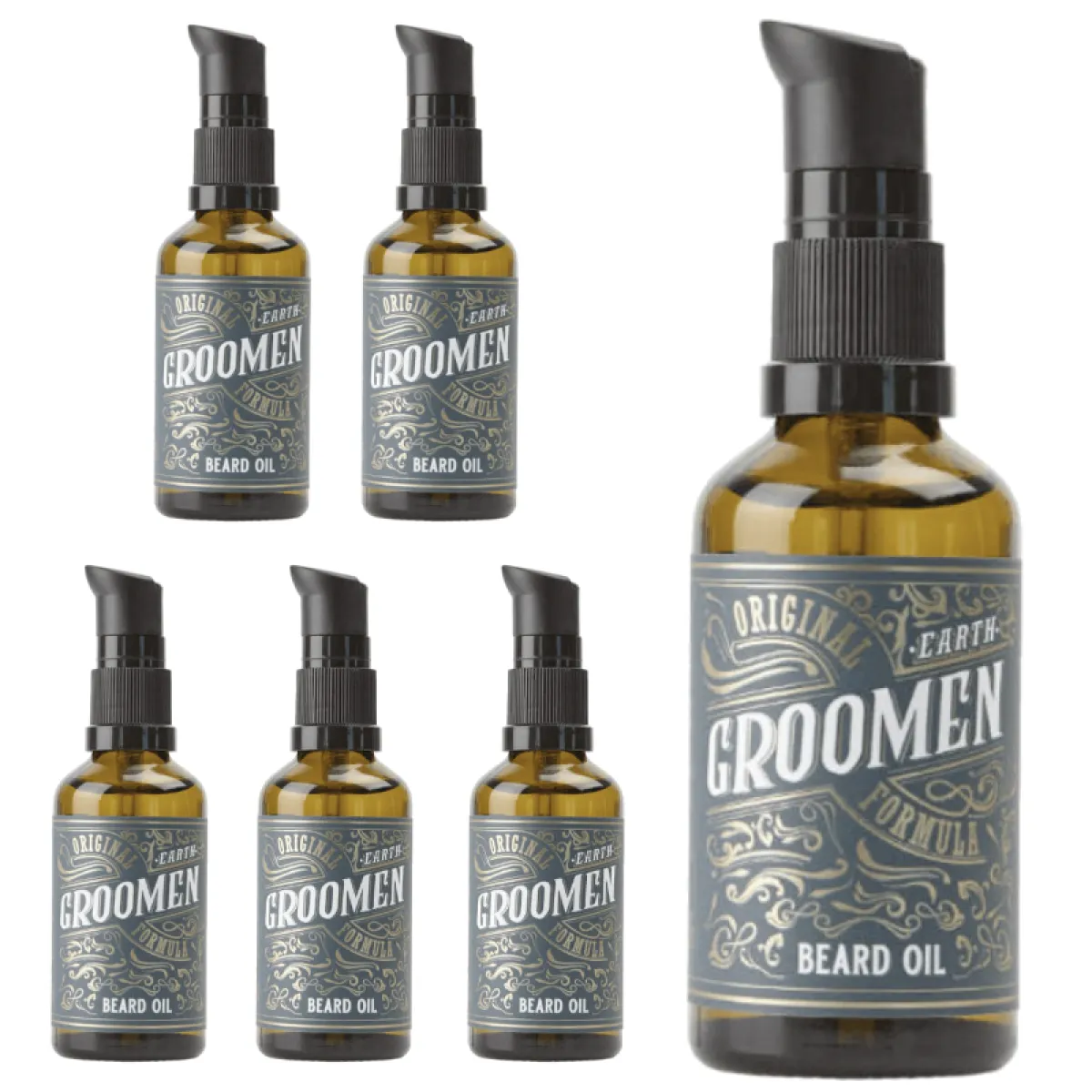 Groomen - Earth - Olejek do brody PAKIET 6X50ml