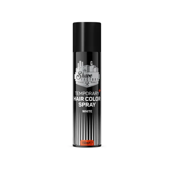 The Shave Factory - Temporary Hair Colour Spray White - Tymczasowy, koloryzujący spray do włosów, biały 150ml