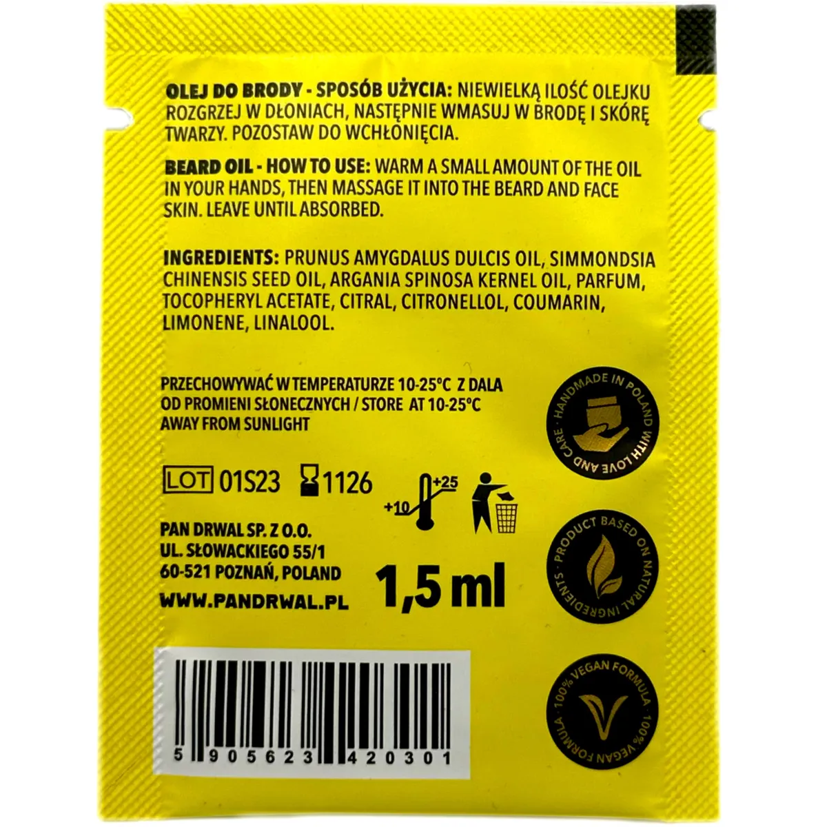 Pan Drwal - Melted Butter - Olejek do brody, próbka 1,5ml