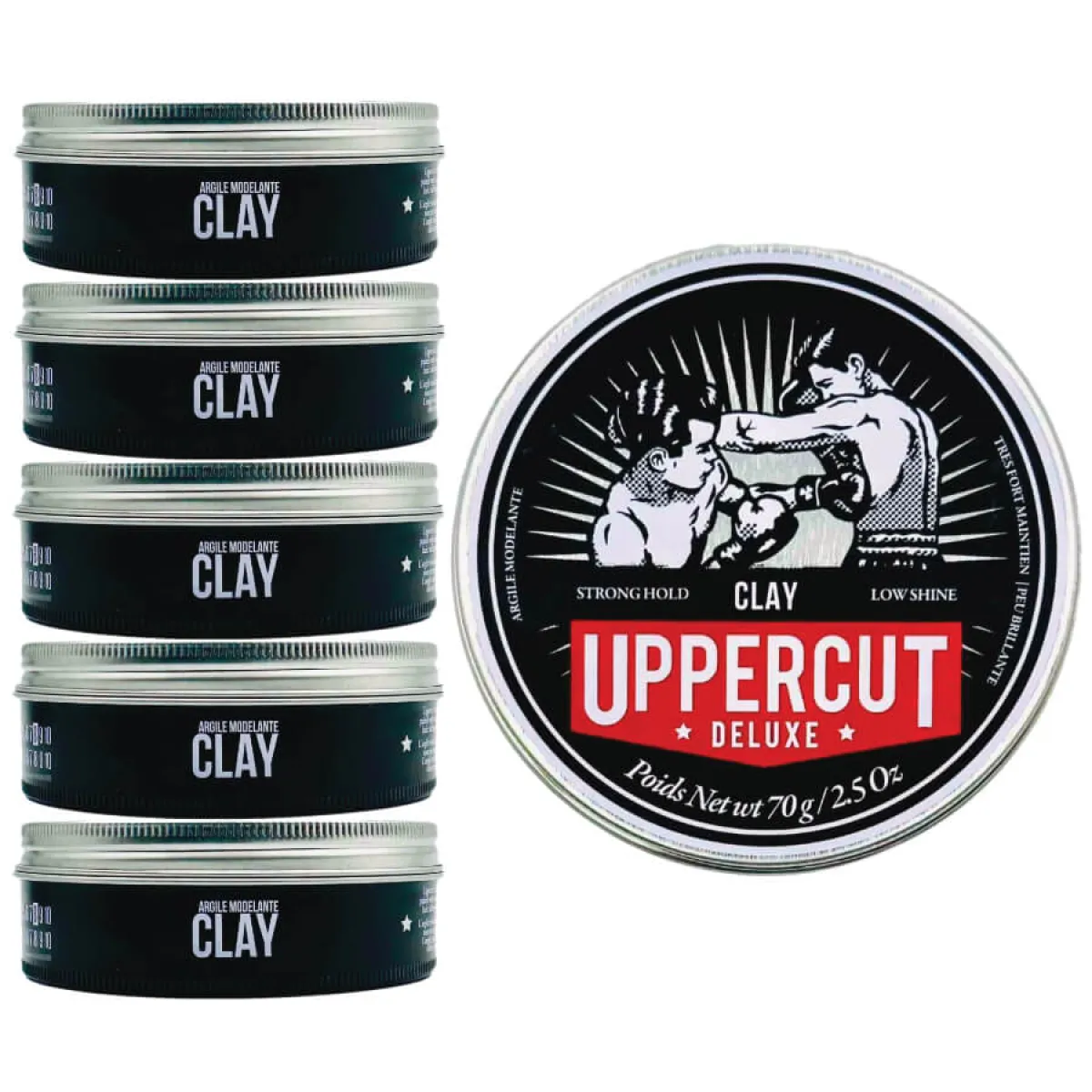 Uppercut Deluxe - Clay Pomade - Pomada, glinka do włosów 2 x 70g