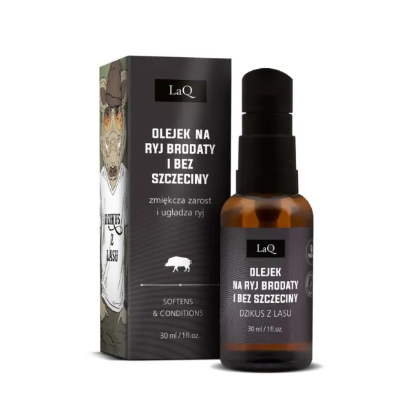 LaQ - Dzikus z lasu czarny mat - Pielęgnacyjny olejek do brody i po goleniu 30ml
