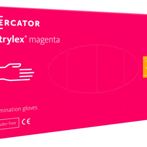Mercator - Nitrylex Magenta - Rękawiczki ochronne XS 100szt.