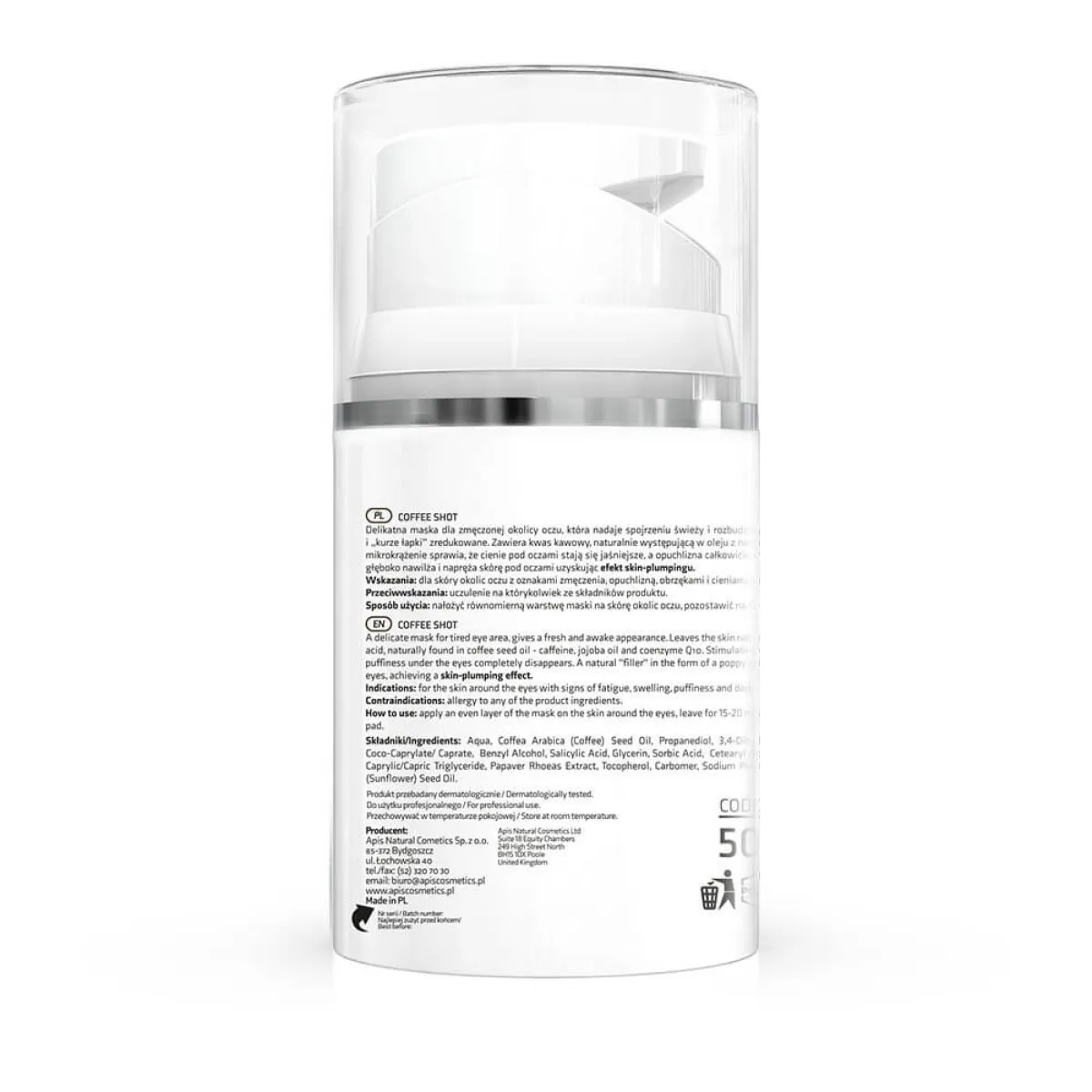 Apis - Coffee Shot - Biorewitalizująca maska pod oczy 50ml