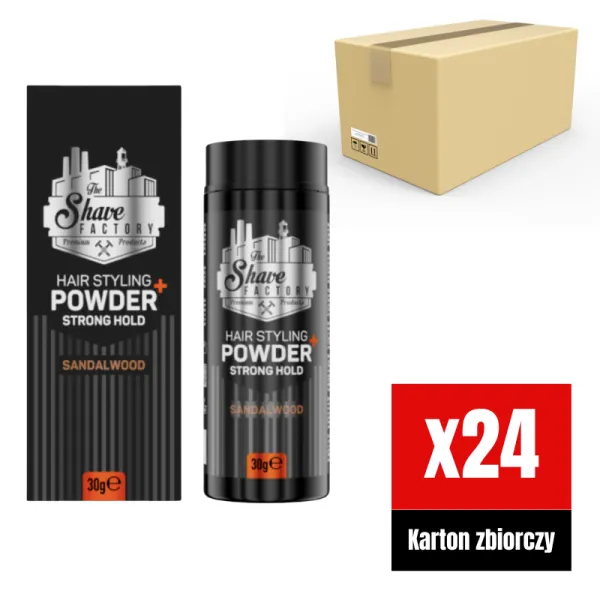 The Shave Factory - Strong Hold Hair Styling Powder - Puder do stylizacji włosów KARTON 24x30g
