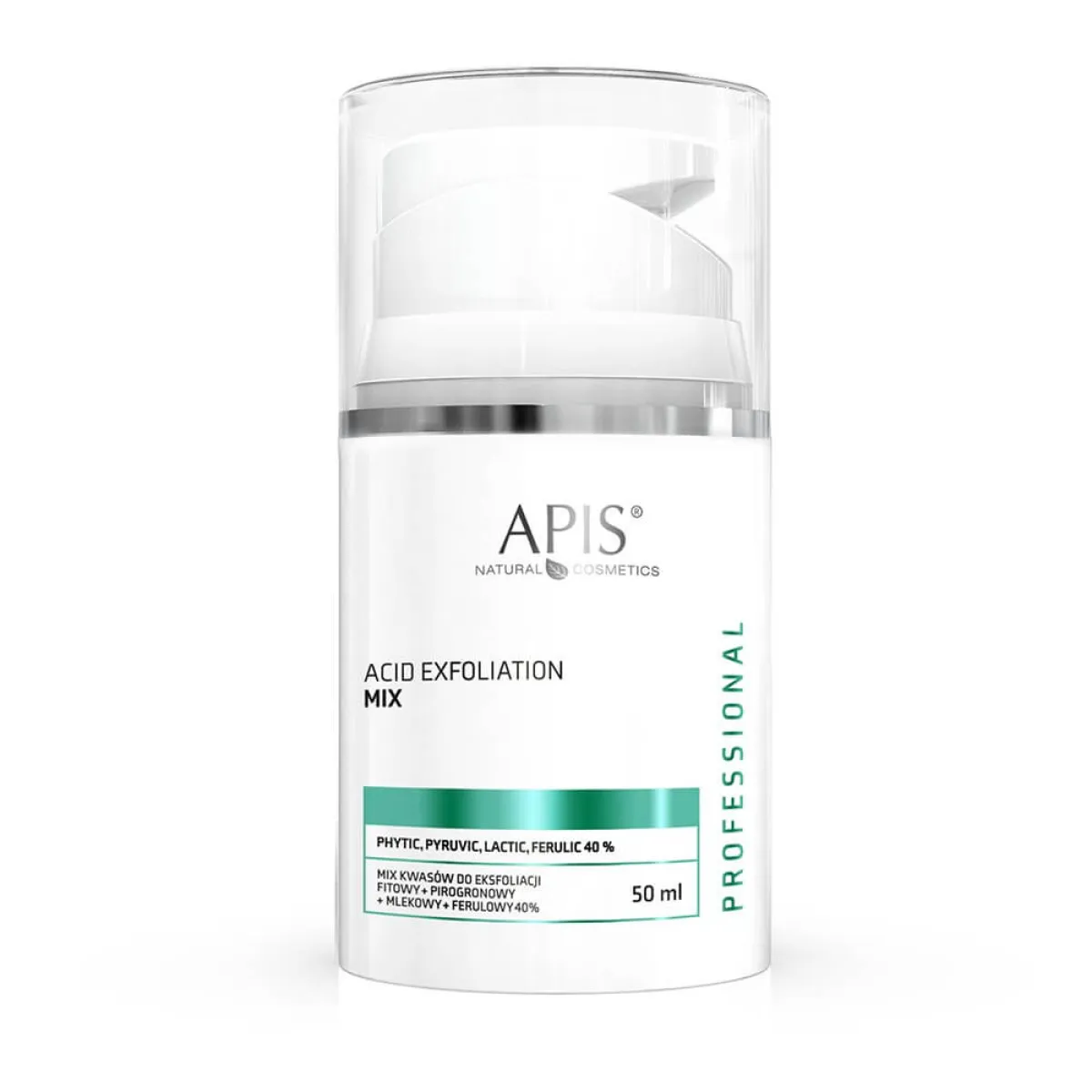 Apis - Mix kwasów 40% do eksfoliacji - Fitowy, pirogronowy, mlekowy i ferulowy 50ml