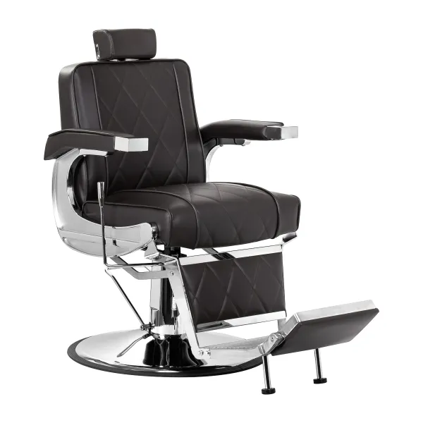 Fotel barberski Hair System BM88066 brązowy