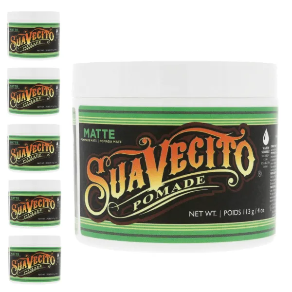 Suavecito - Matte Pomade - Wodna pomada do włosów PAKIET 6x 113g