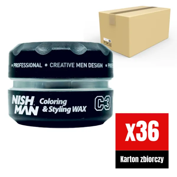 Nishman - C3 Black - Pomada do włosów KARTON 36x100ml