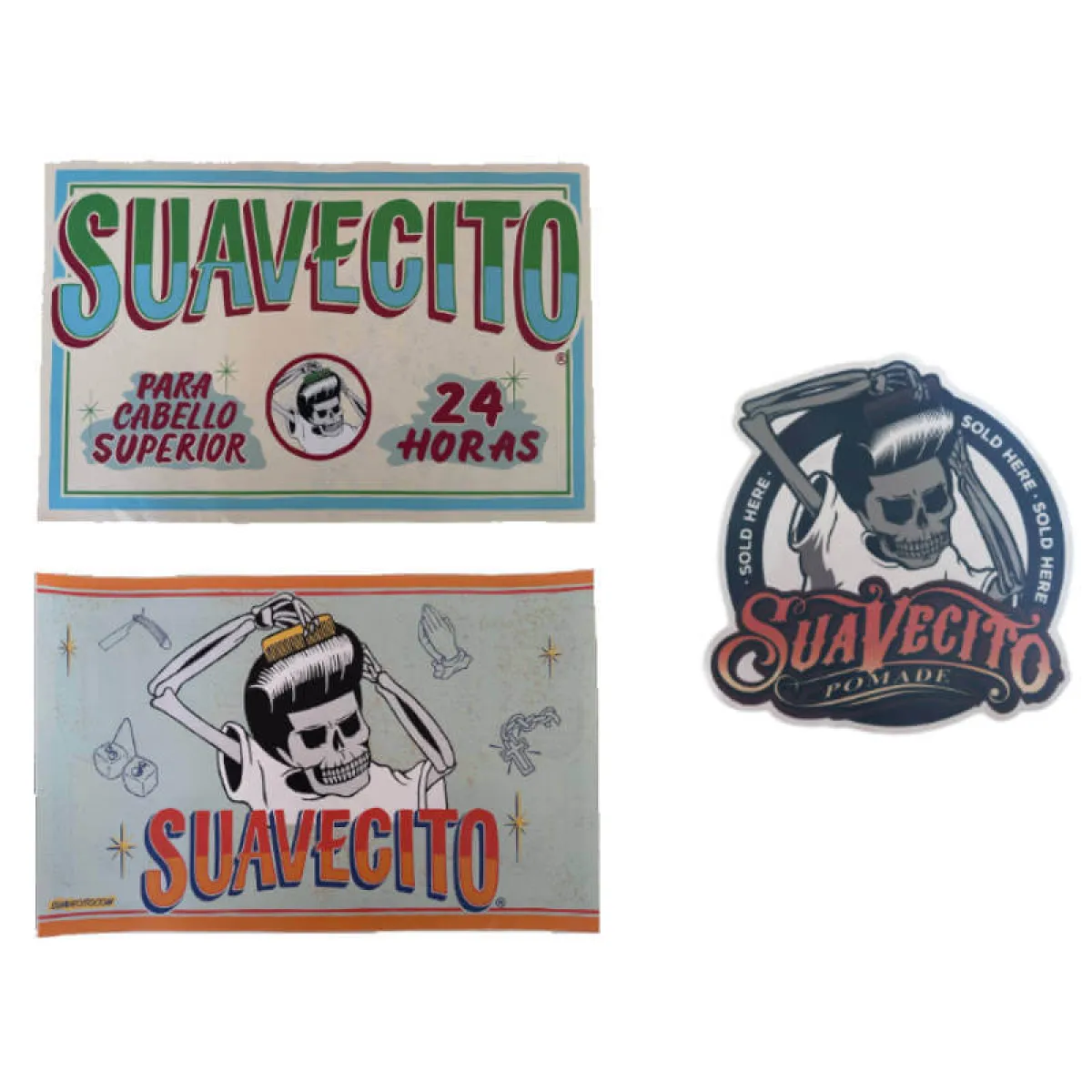 Suavecito - Pakiet - Plakat i duża naklejka na drzwi