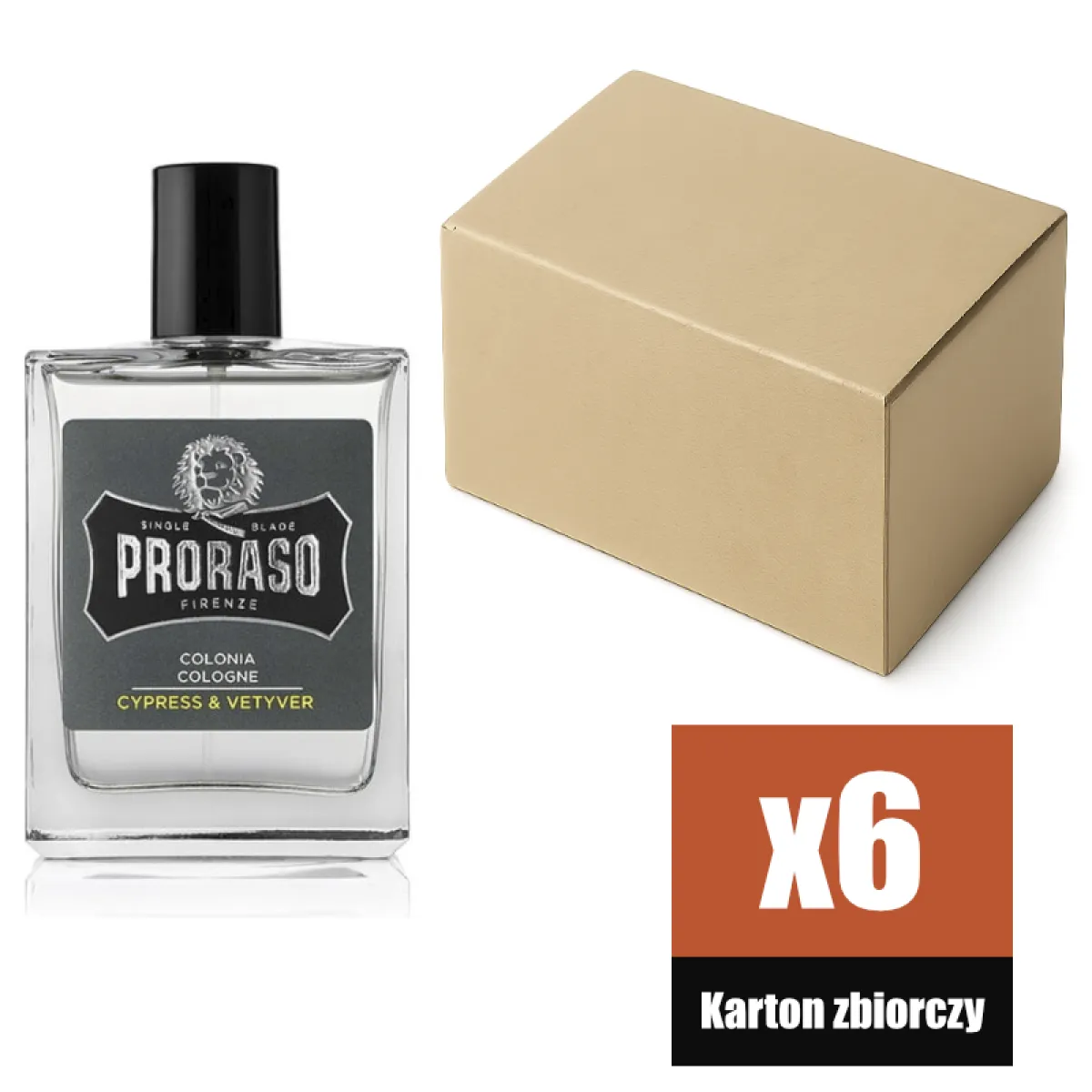 Proraso - Cypress & Vetyver - Woda kolońska KARTON 6x100ml