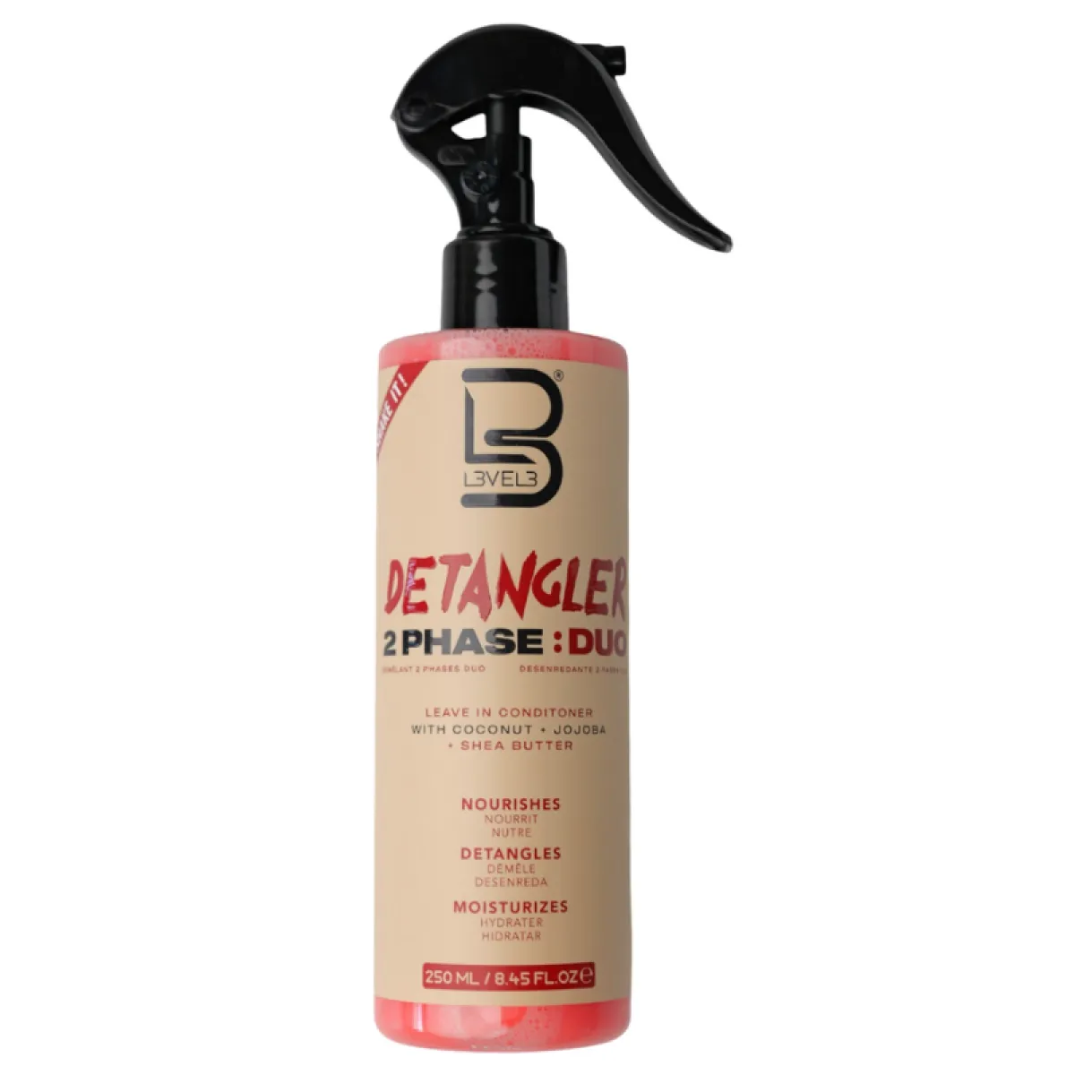 L3VEL3 / LV3 - 2 Phase Detangler Spray - Tonik do włosów 250ml