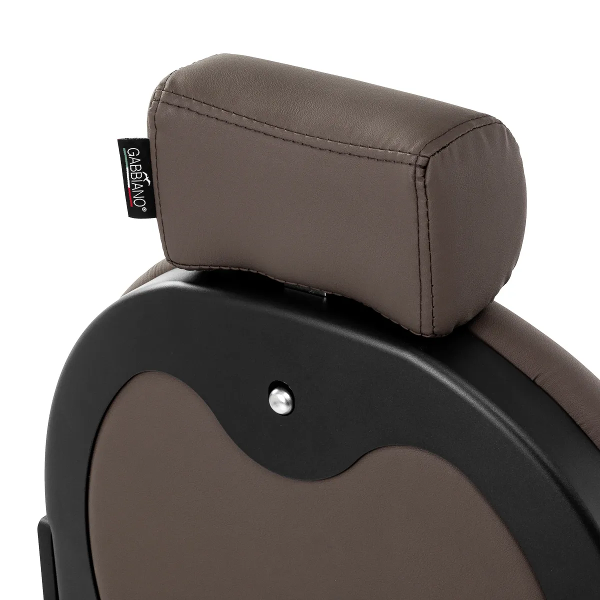 Fotel barberski Gabbiano Niccolo brązowy gładki (bez guzików)