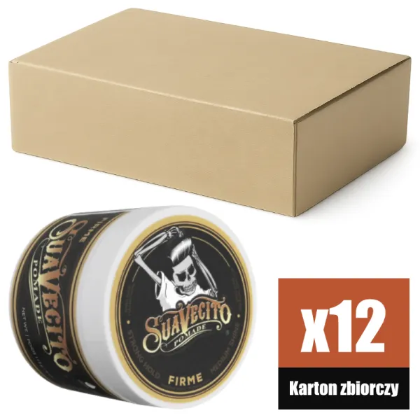 Suavecito - Firme Hold (STRONG) Pomade - Pomada do włosów KARTON 12x113g