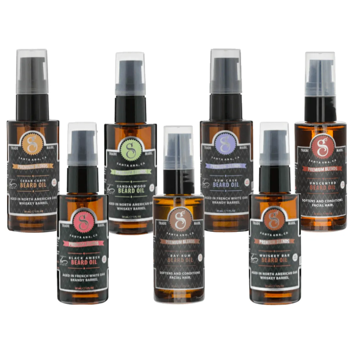 Suavecito - Premium Blends - Olejki do brody 30ml - Pakiet Oil Intro