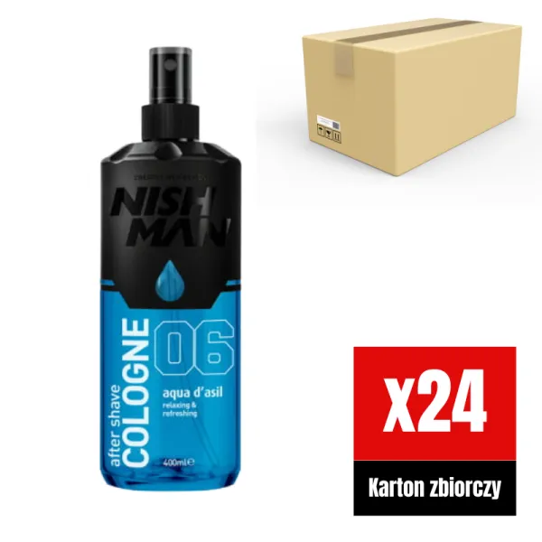 Nishman - 06 Aqua d'Asil - Aftershave, Woda po goleniu KARTON 24x400ml