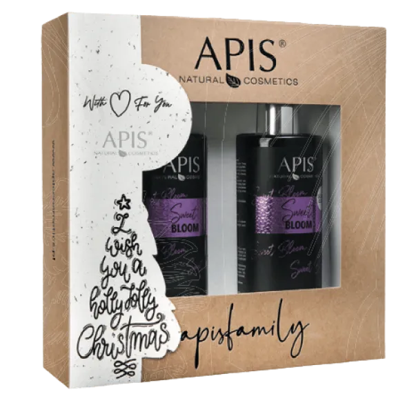 Apis - Sweet bloom - Jedwabisty żel pod prysznic 300ml, krem do rąk 300ml - Zestaw Świąteczny