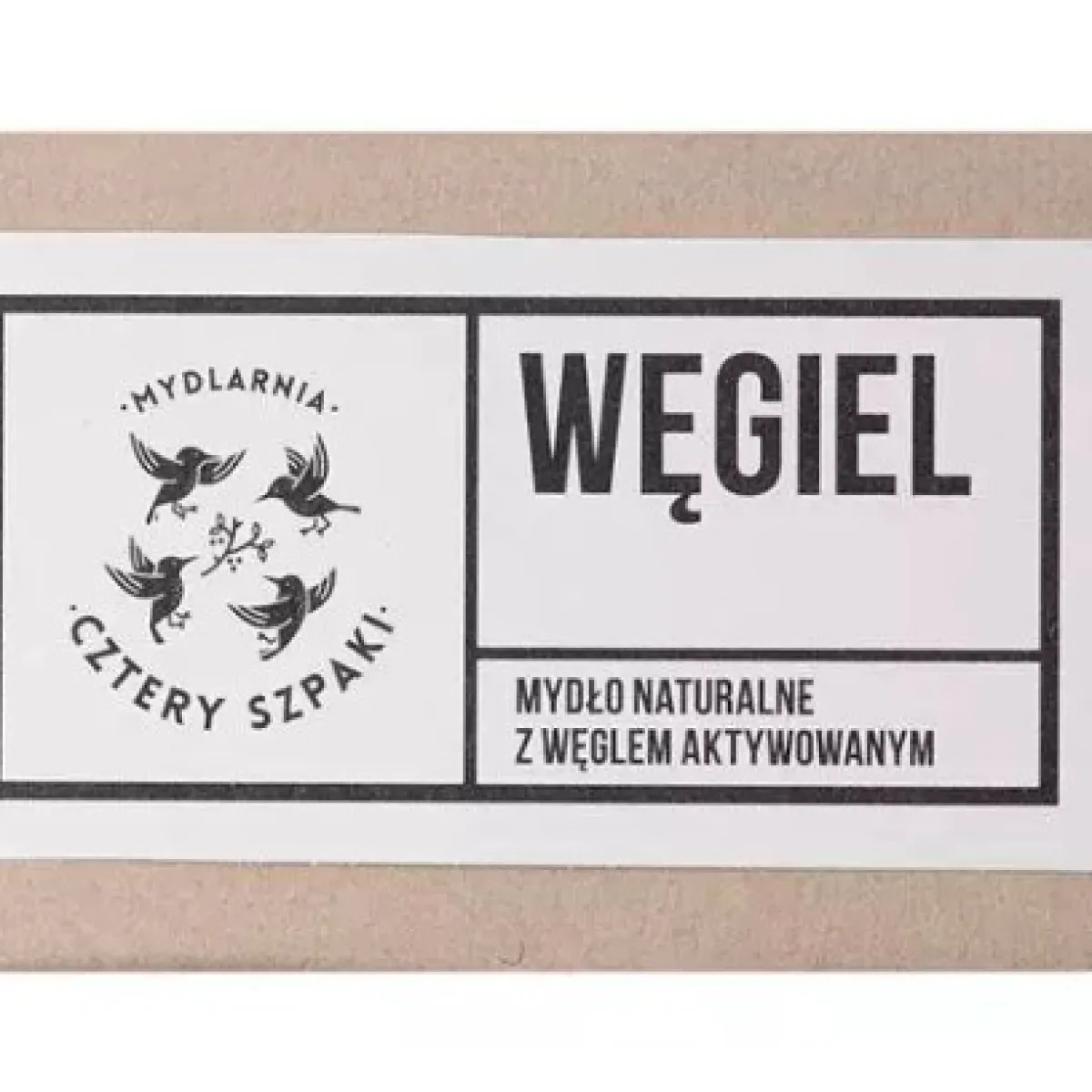 Cztery Szpaki - Węgiel - Naturalne mydło w kostce do cery trądzikowej 110g