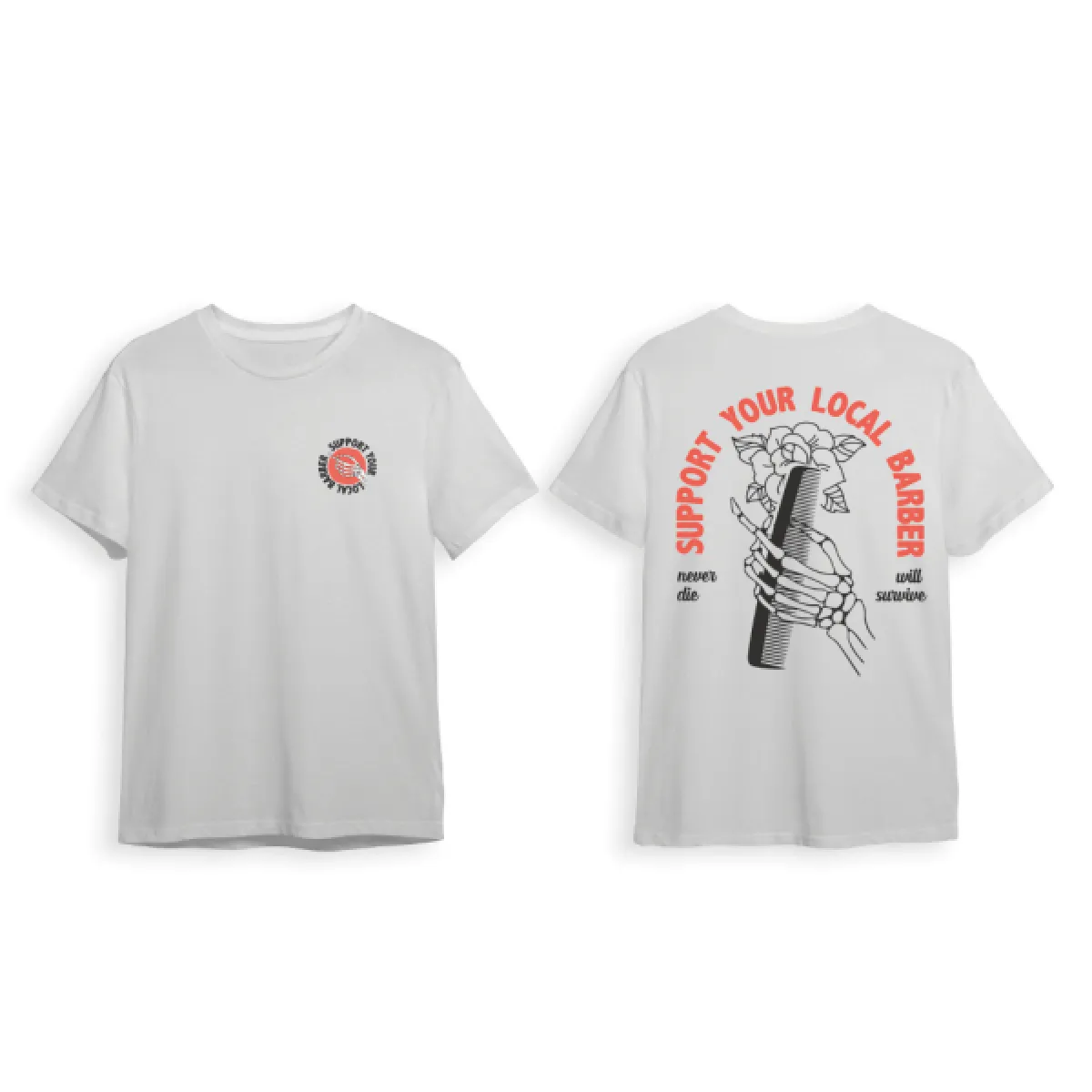 Marmara - Barber T-Shirts Support White - Biała koszulka w rozmiarze XXL