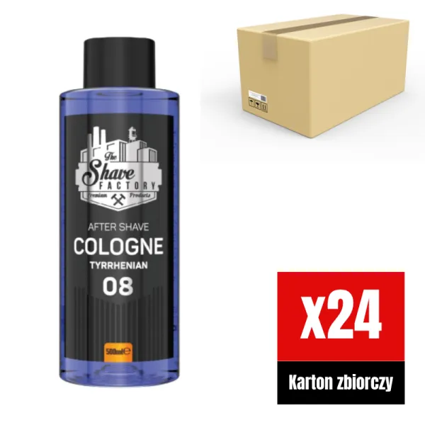 The Shave Factory - Tyrrhenian 08 After Shave Cologne - Perfumowana Woda Kolońska po Goleniu KARTON 24x500ml