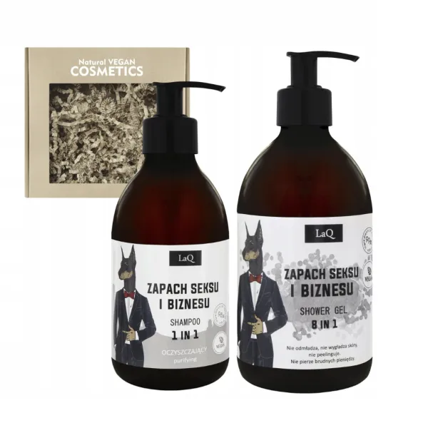 LaQ - Doberman - Żel pod prysznic 500ml  i Szampon do włosów 300ml - Zestaw