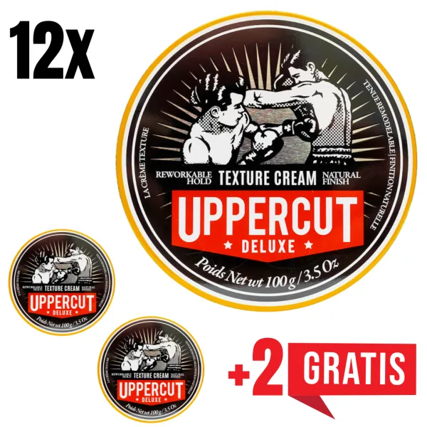 Uppercut Deluxe - Texture Cream - Krem do stylizacji włosów 100g ZESTAW 12+2