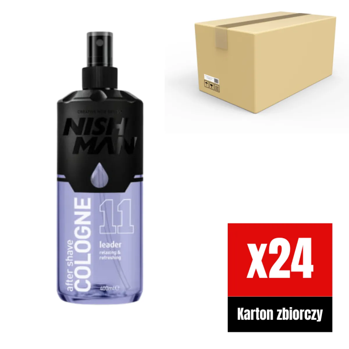 Nishman - 11 Leader - Aftershave, Woda po goleniu KARTON 24x400ml