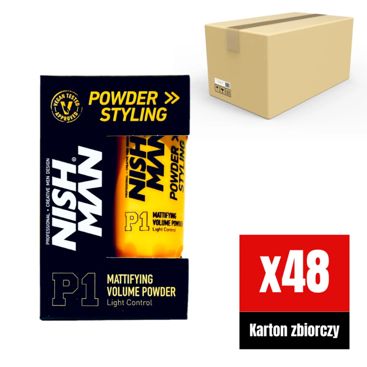 Nishman - P1 Light Control Hair Powder  - Puder do stylizacji włosów KARTON 48x20g