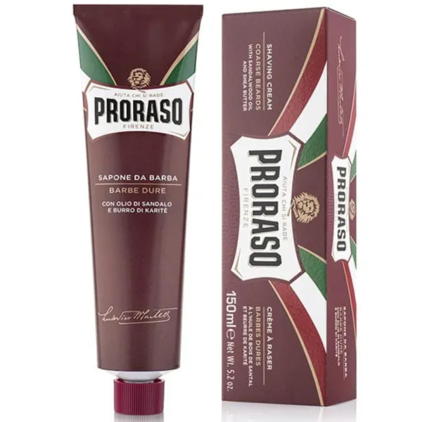 Proraso - Coarse Beards, linia Czerwona - Krem do golenia w tubie 150ml