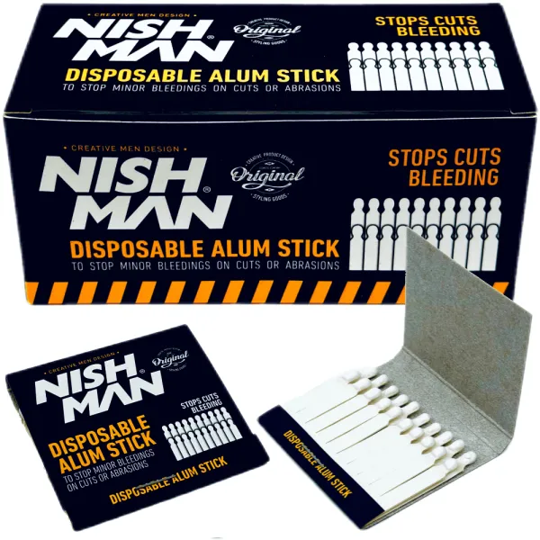 Nishman - Alum Sticks - Ałun w zapałkach, patyczkach do skaleczeń podczas golenia - Zestaw 480szt.