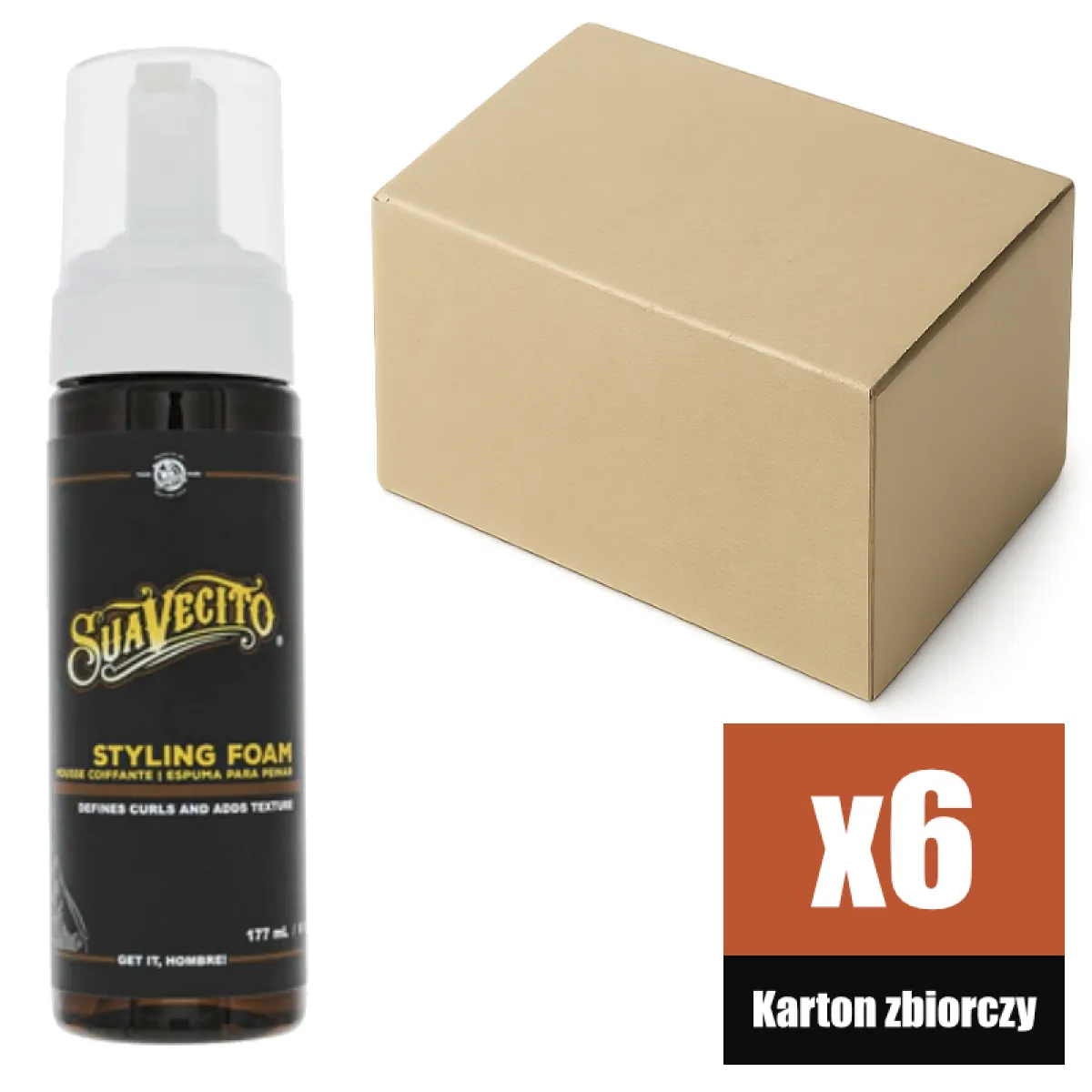 Suavecito - Styling Foam - Pianka do stylizacji włosów KARTON 6x170g