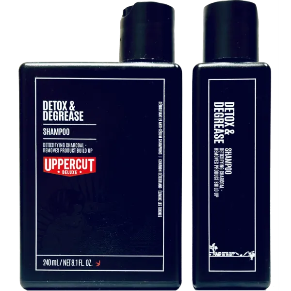 Uppercut Deluxe - Detox & Degrease - Głęboko oczyszczający szampon do włosów, do zmywania trudnych pomad 240ml