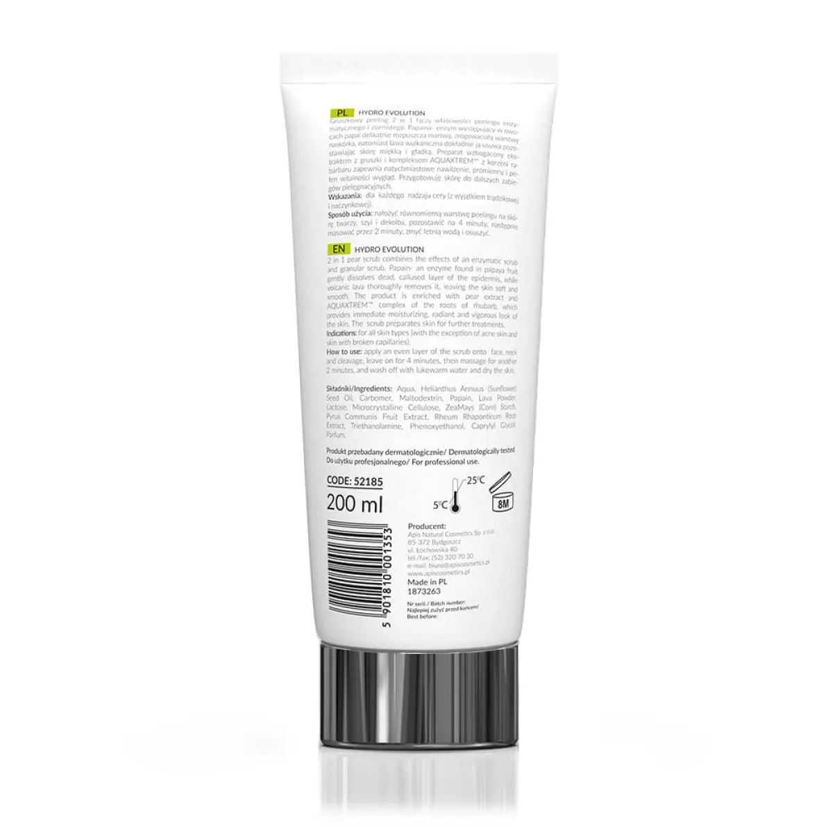 Apis - Hydro Evolution - Enzymatyczny peeling gruszkowy  do twarzy 2w1 200ml
