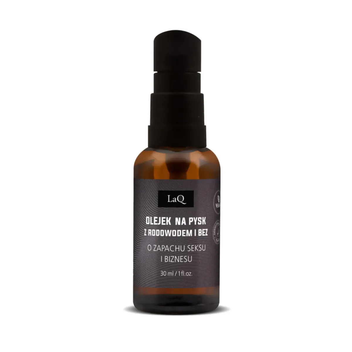 LaQ - Doberman o zapachu seksu i biznesu czarny mat - Pielęgnacyjny olejek do brody i po goleniu 30ml
