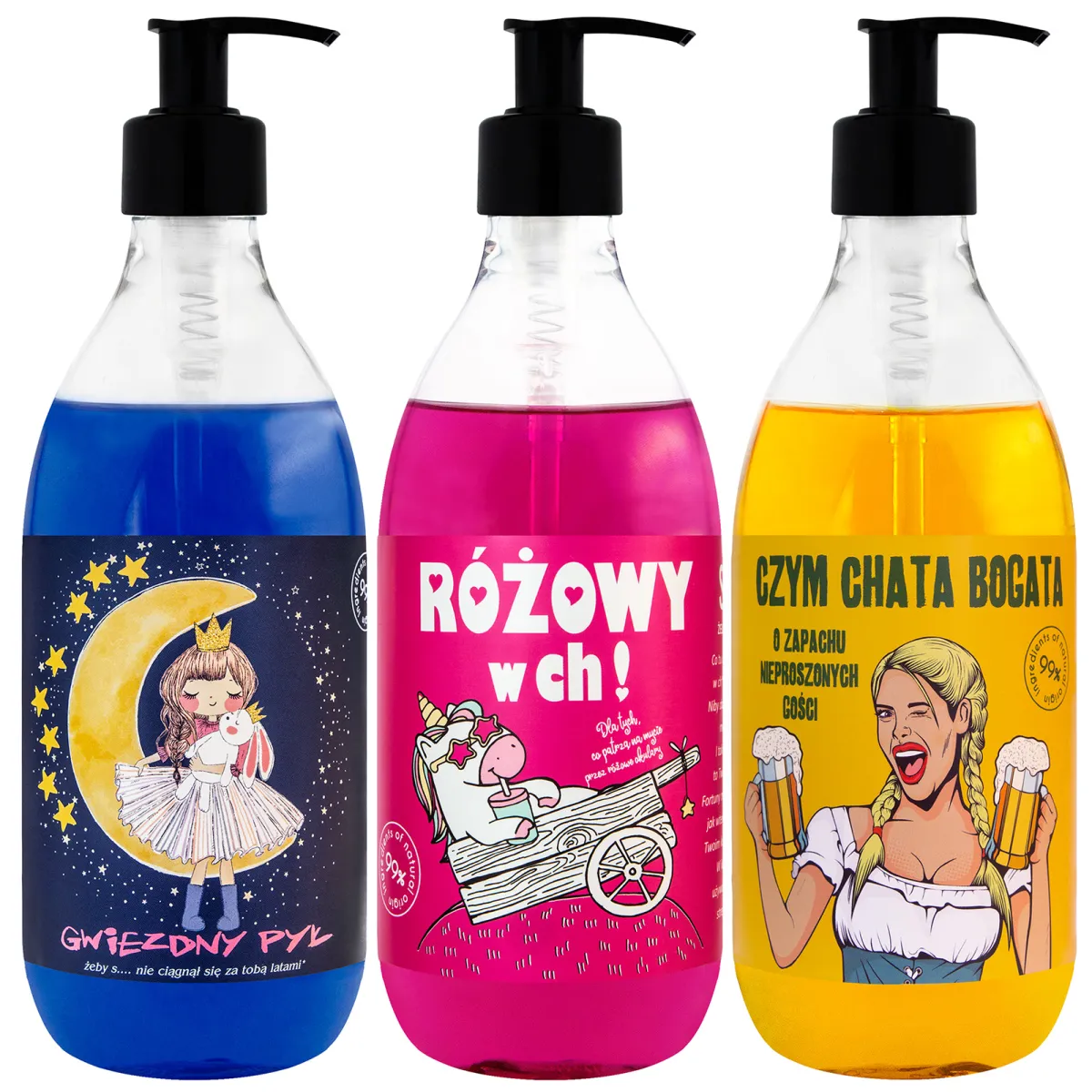LaQ - Czyściopak Gwiezdny SHOTS! - Zestaw na prezent, żel pod prysznic 3x500ml