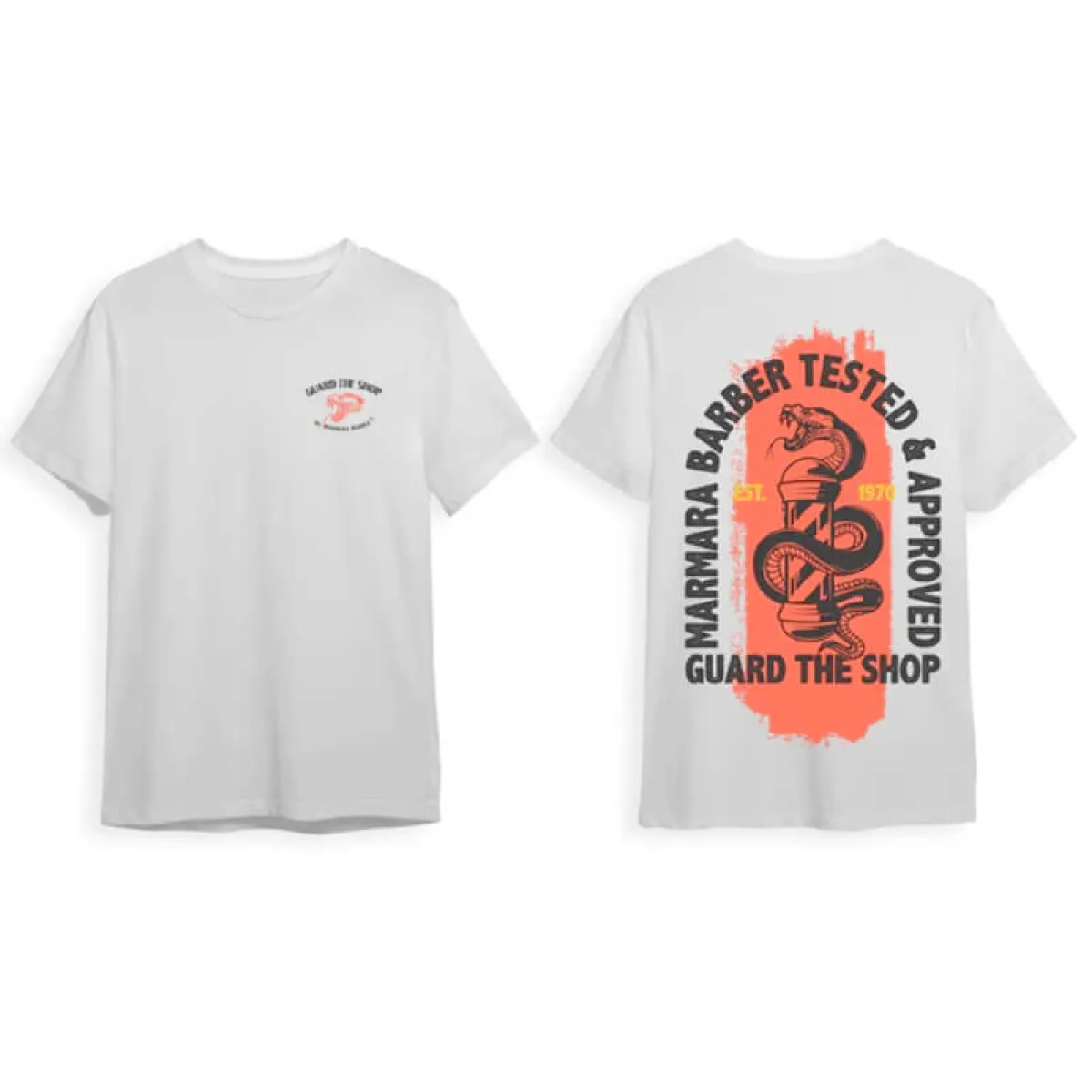 Marmara - Barber T-Shirts Guard White - Biała koszulka w rozmiarze L