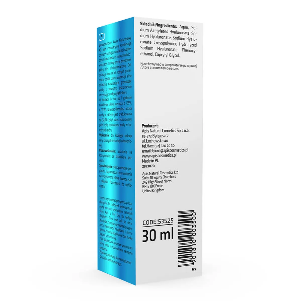 Apis - Hyaluron 4D - Koncentrat z kwasem hialuronowym, serum nawilżające do twarzy 30ml