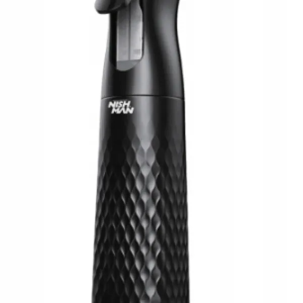 Nishman - Spray Bottle Black - Spray fryzjerski rozpylacz do wody, czarny 300ml