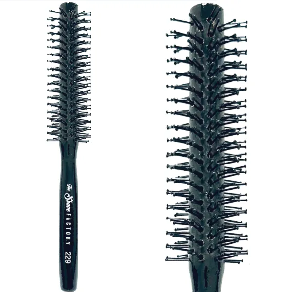 The Shave Factory - Black Quiff Roller 229 - Szczotka do włosów i brody typu roller w czarnym kolorze