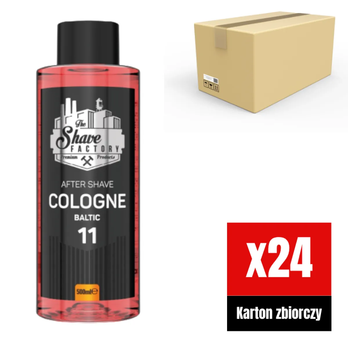 The Shave Factory - Baltic 11 After Shave Cologne - Perfumowana Woda Kolońska po Goleniu KARTON 24x500ml