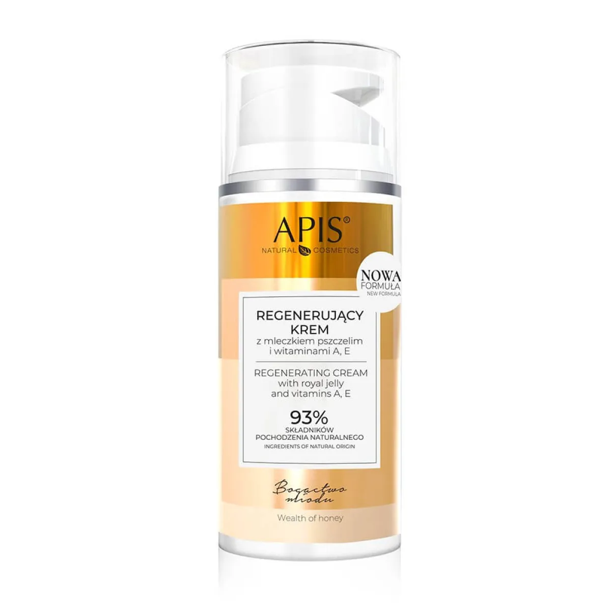 Apis - Bogactwo Miodu - Regenerujący krem do twarzy z mleczkiem pszczelim i witaminami A E  100ml