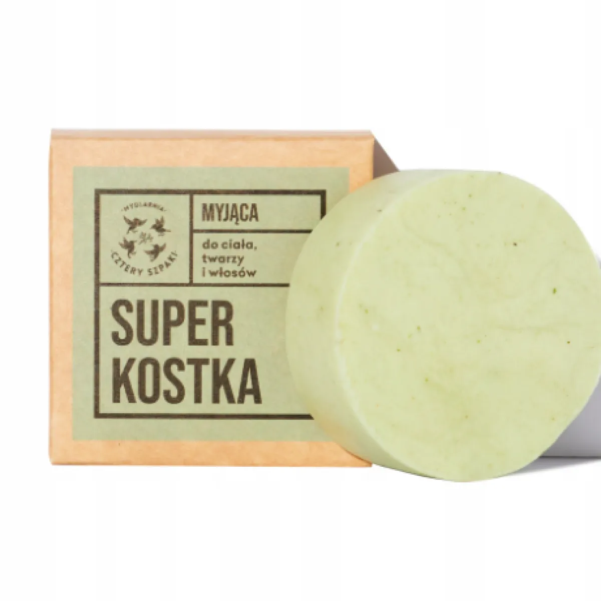 Cztery Szpaki - Superkostka - Kostka myjąca do ciała, twarzy i włosów 75g