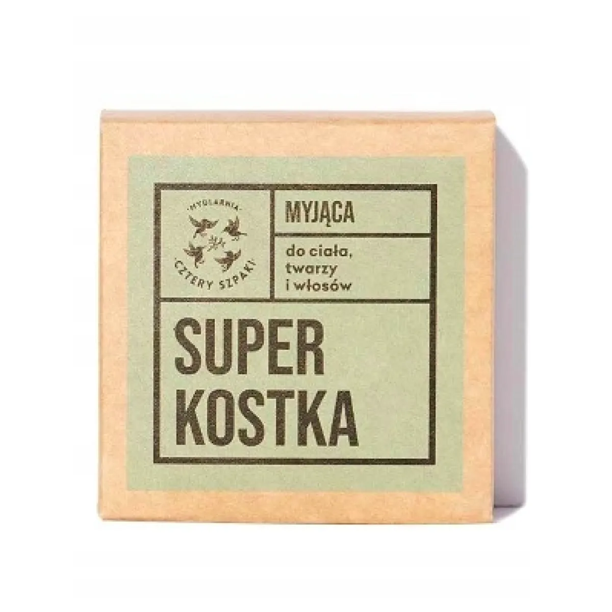 Cztery Szpaki - Superkostka - Kostka myjąca do ciała, twarzy i włosów 75g