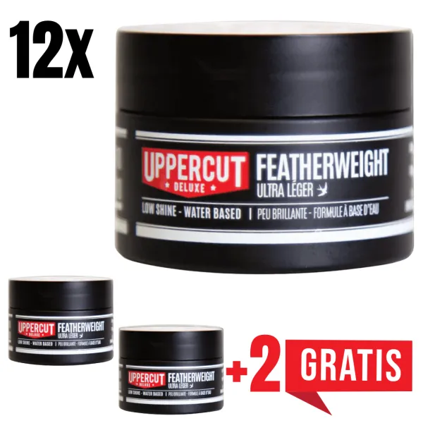 Uppercut Deluxe - Featherweight - Pomada, pasta do włosów 30g ZESTAW 12+2