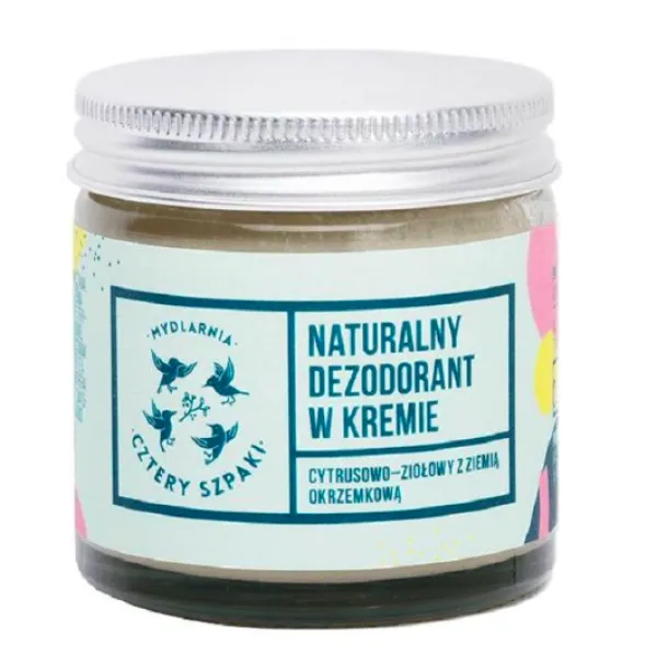 Cztery Szpaki - Cytrusowo-Ziołowy - Naturalny dezodorant w kremie, 60ml