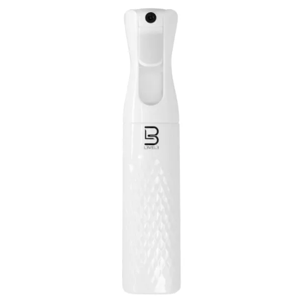 L3VEL3 - Spray Bottle White - Biały Spray fryzjerski rozpylacz do wody 300ml