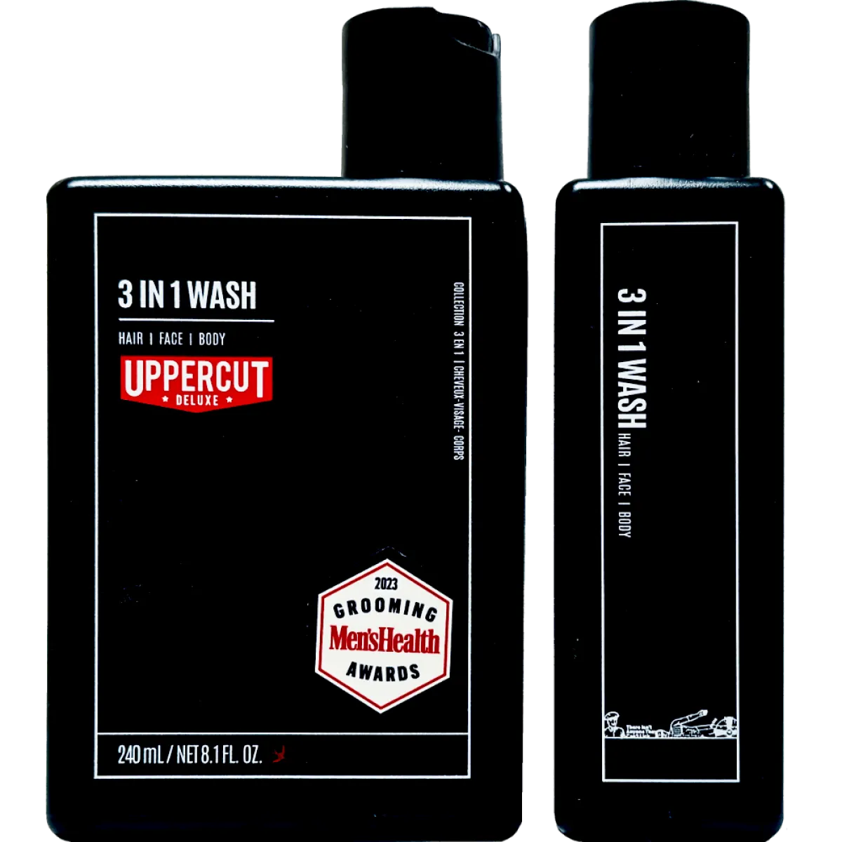 Uppercut Deluxe - 3in1 - 3 w 1 Szampon do włosów, odżywka i żel pod prysznic 240ml