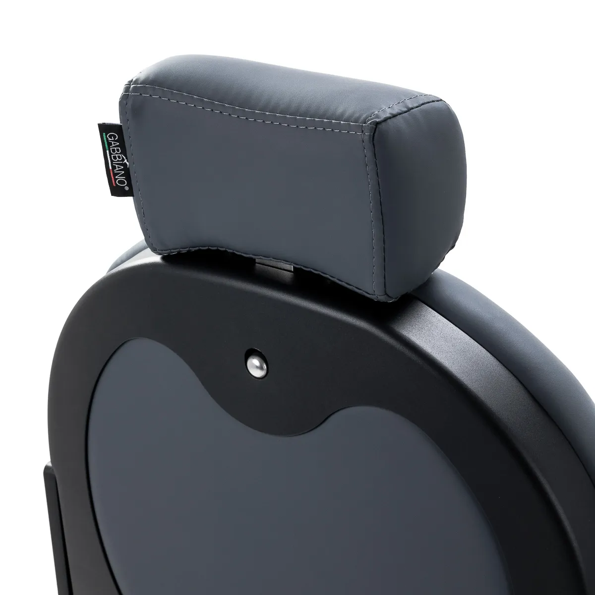 Fotel barberski Gabbiano Niccolo grafitowy gładki (bez guzików)