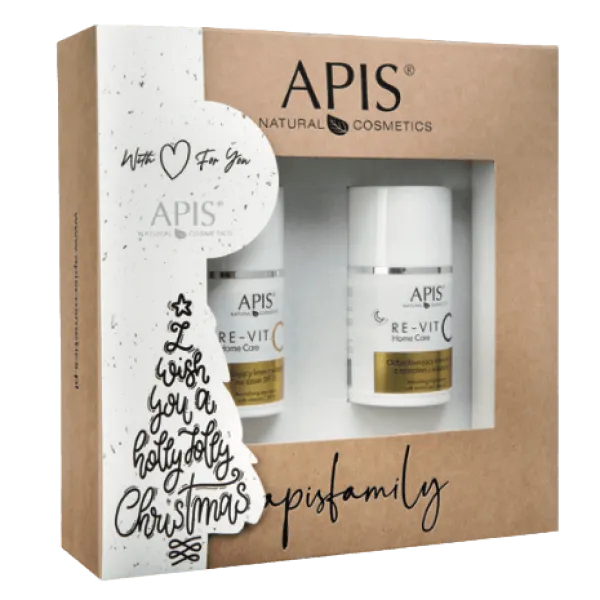 Apis - Re-Vit C Home Care krem na dzień 50ml, krem na noc 50ml - Zestaw Świąteczny