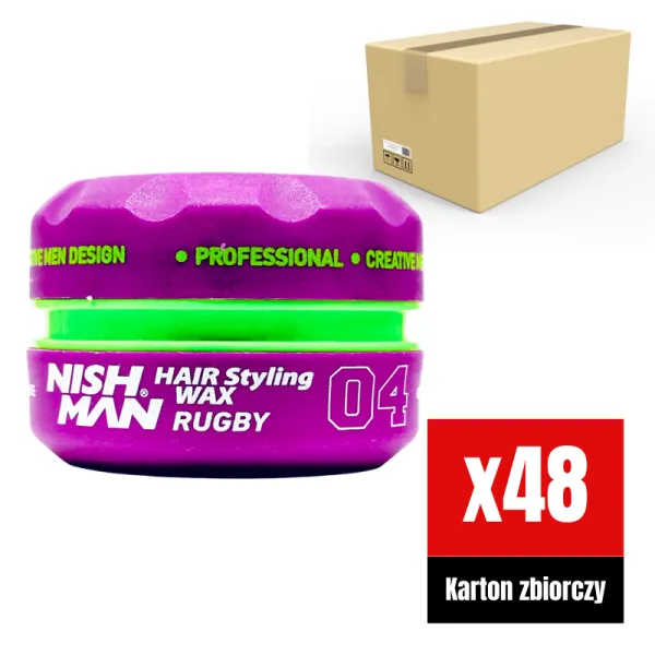 Nishman - 04 Rugby Styling Wax - Pomada do włosów KARTON 48x150ml