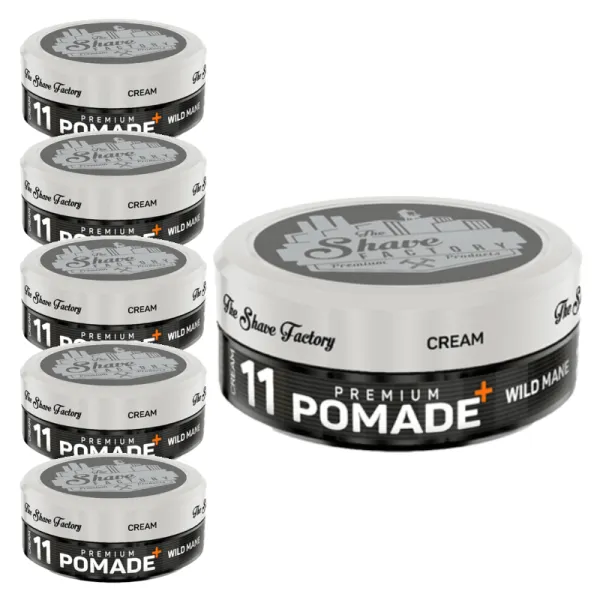 The Shave Factory - Premium Pomade Wild Mane 11 - Pomada do włosów - Pakiet 6x150ml